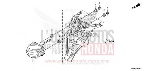 FEU ARRIERE VFR1200XE de 2014